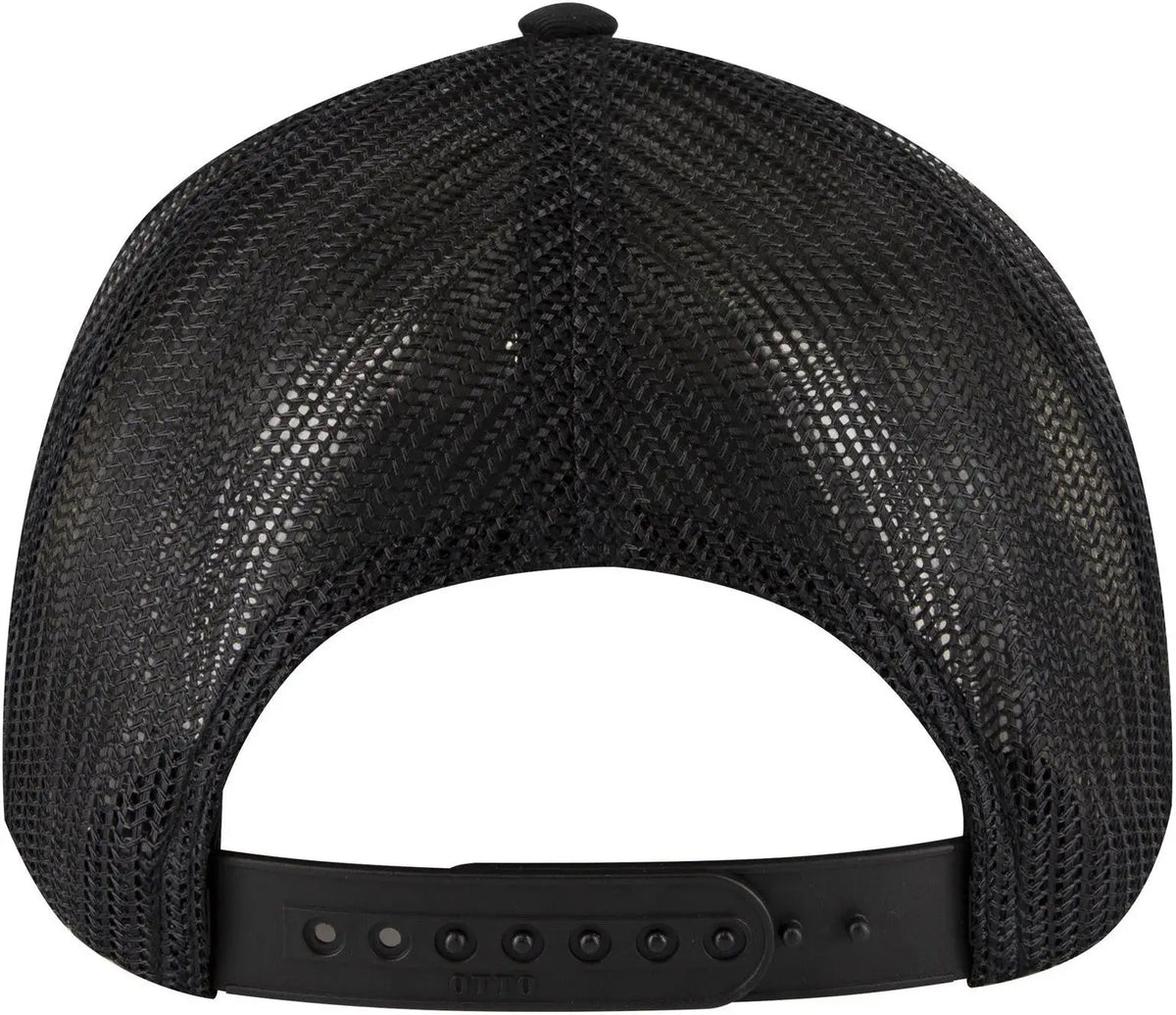 Otto 83-1239 6 Panel Low Profile Mesh Back Trucker Cap - Black