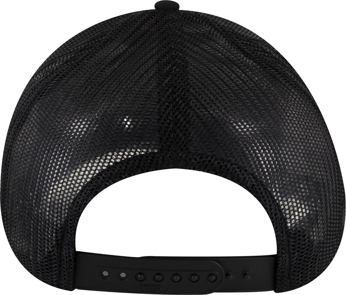 Otto 83-1239 6 Panel Low Profile Mesh Back Trucker Cap - Black