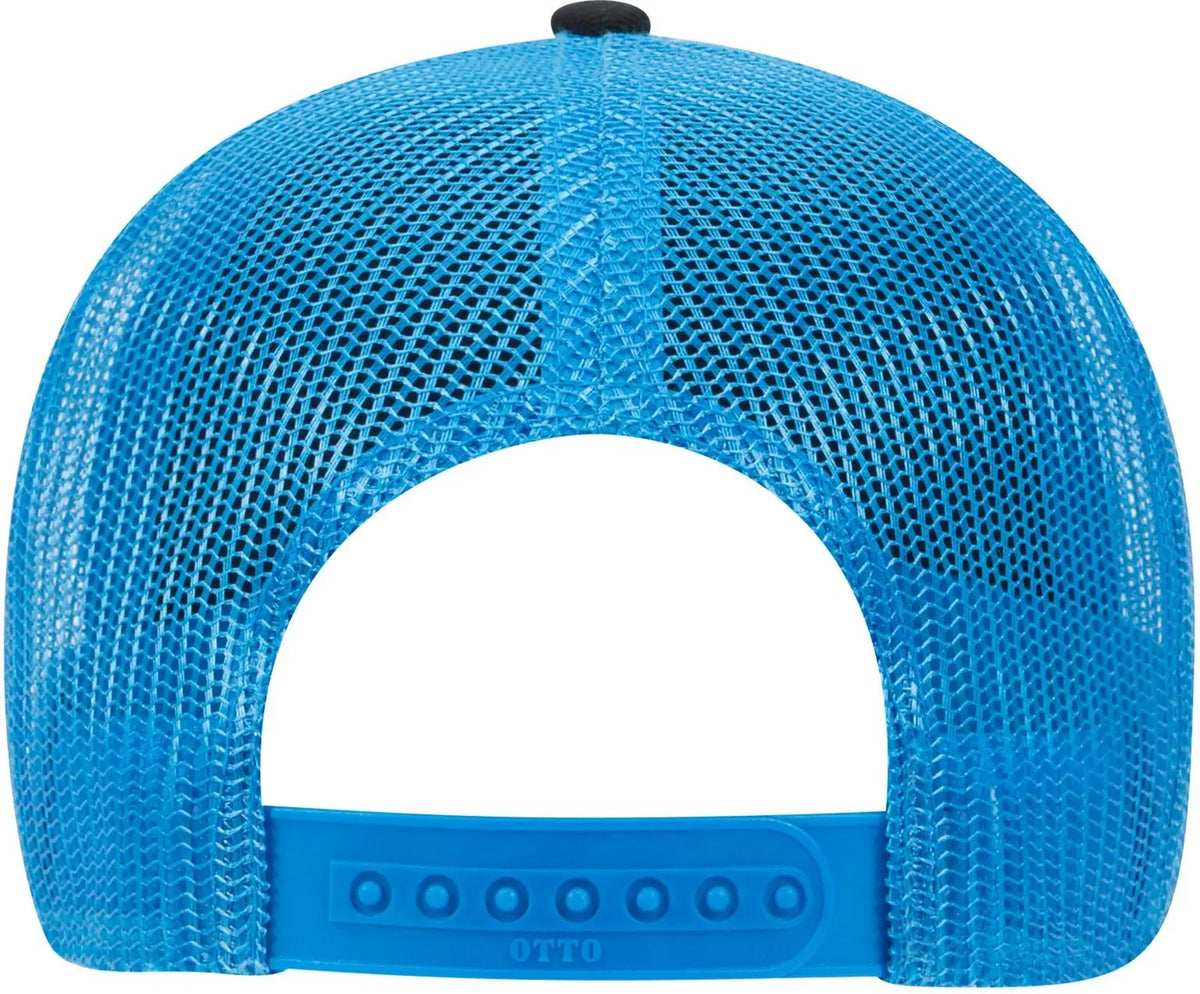 Otto 83-1239 6 Panel Low Profile Mesh Back Trucker Cap - Blk/blk/n.blue - 1/2’’ - 7 5/8’’