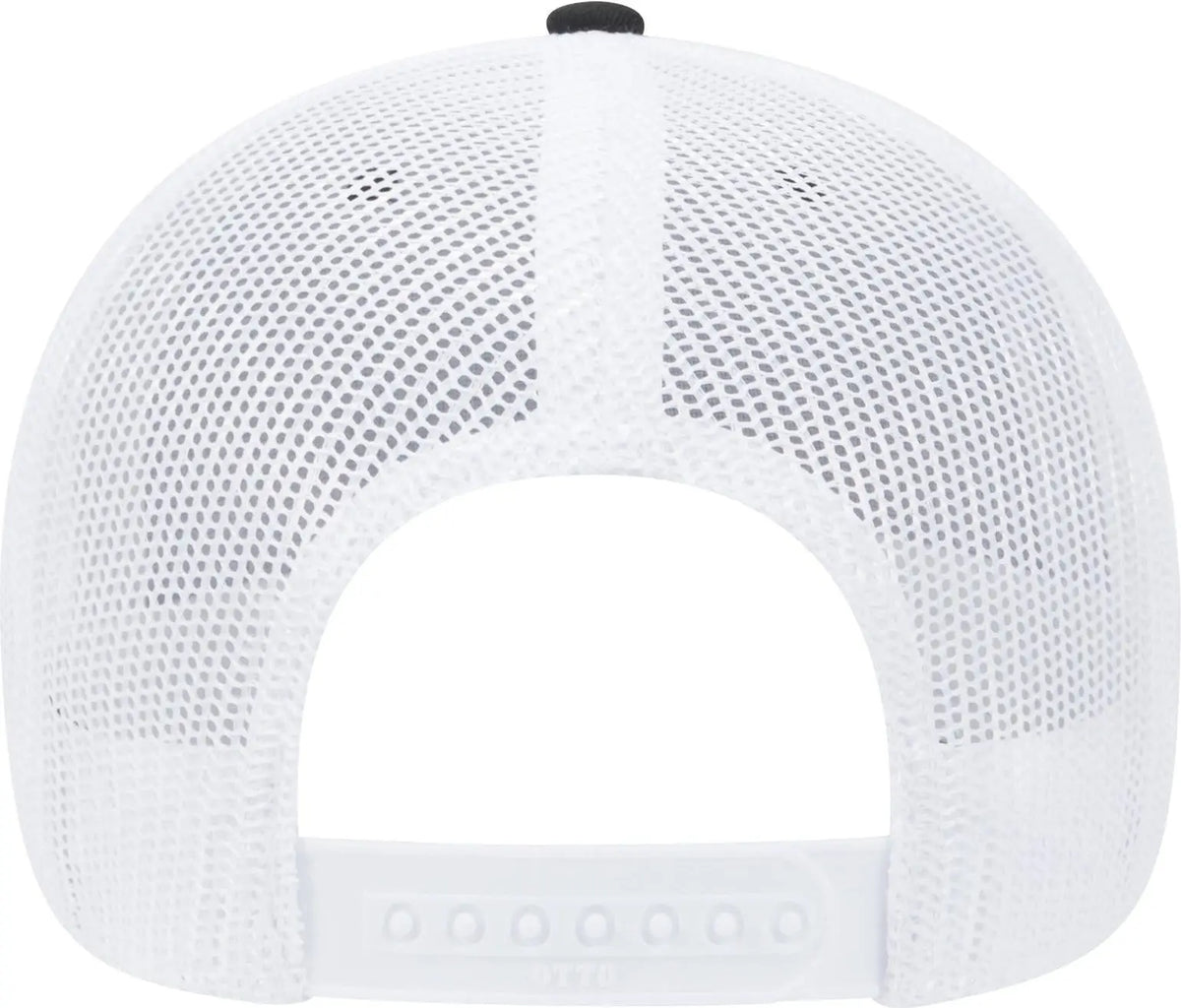 Otto 83-1239 6 Panel Low Profile Mesh Back Trucker Cap - Blk/blk/wht - 1/2’’ - 7 5/8’’