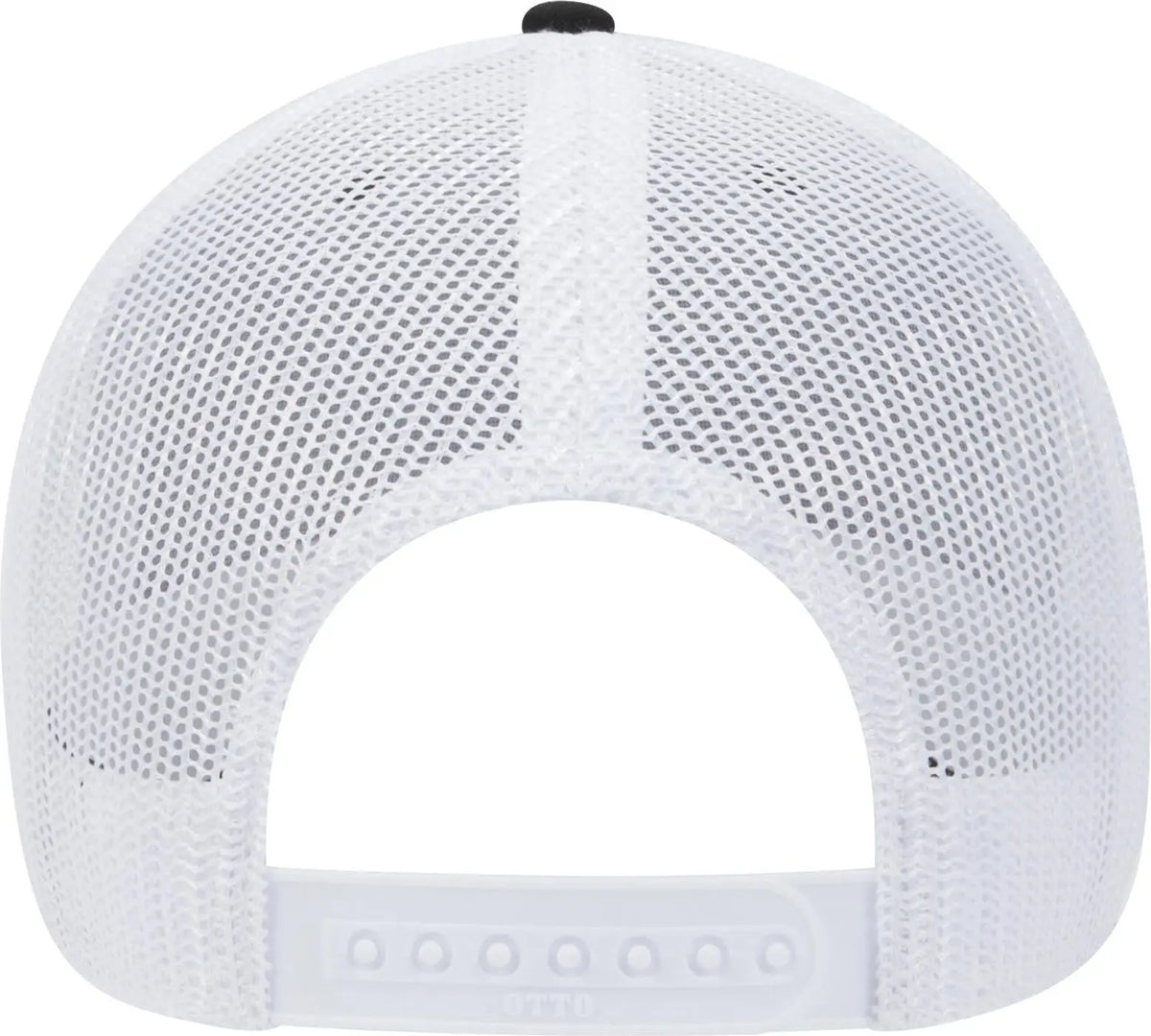 Otto 83-1239 6 Panel Low Profile Mesh Back Trucker Cap - Blk/ch.gry/wht - 1/2’’ - 7 5/8’’