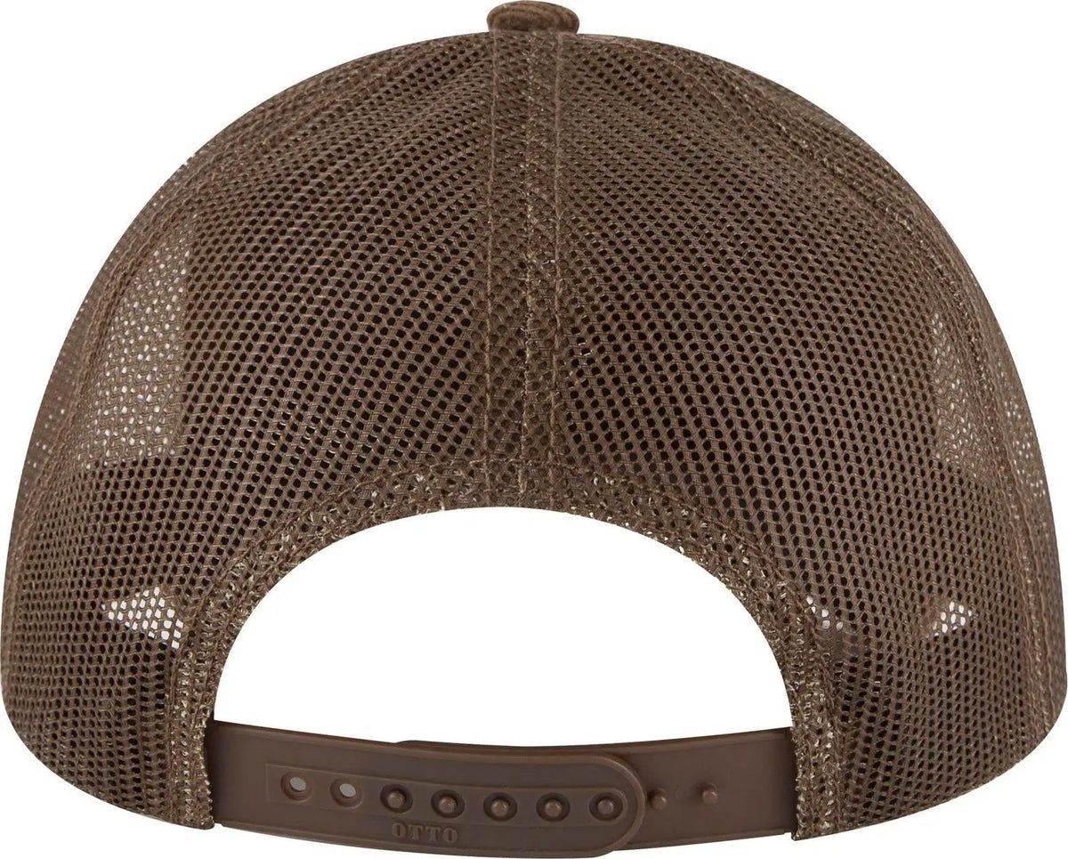 Otto 83-1239 6 Panel Low Profile Mesh Back Trucker Cap - Brown - 1/2’’ - 7 5/8’’