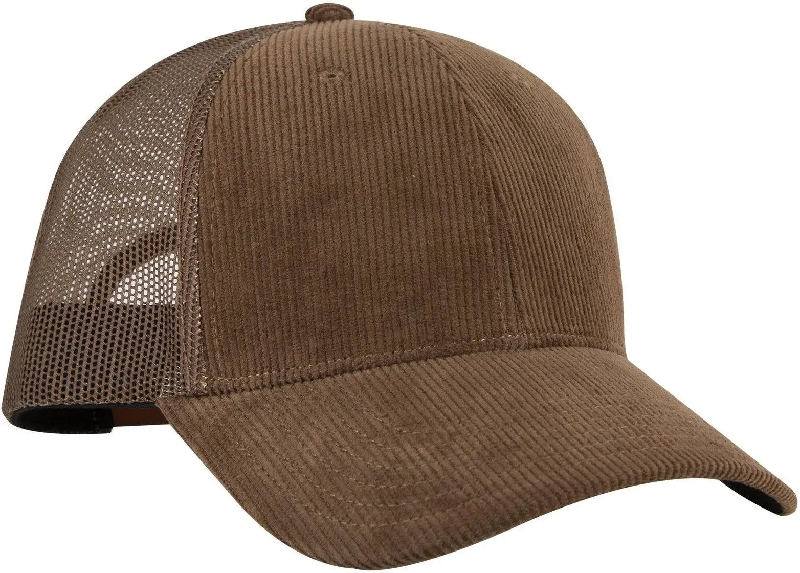 Otto 83-1239 6 Panel Low Profile Mesh Back Trucker Cap - Brown - 1/2’’ - 7 5/8’’