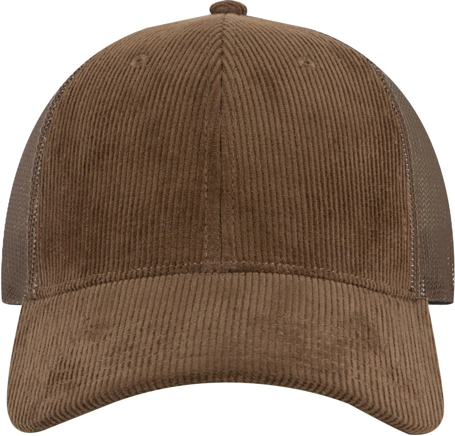 Otto 83-1239 6 Panel Low Profile Mesh Back Trucker Cap - Brown - 1/2’’ - 7 5/8’’
