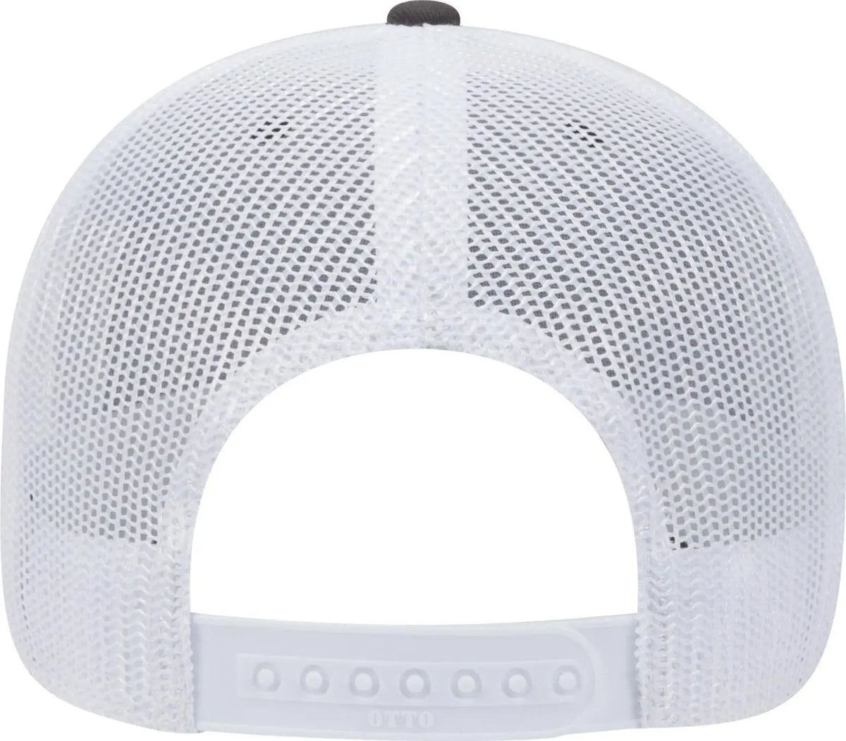 Otto 83-1239 6 Panel Low Profile Mesh Back Trucker Cap - Ch.gry/blk/wht - 1/2’’ - 7 5/8’’