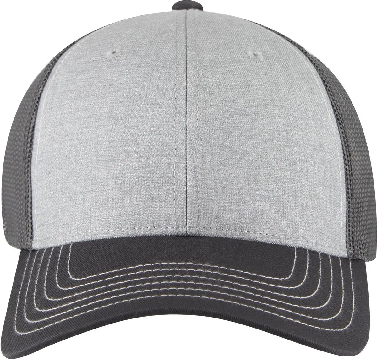 Otto 83-1239 6 Panel Low Profile Mesh Back Trucker Cap - Ch Gry/ht Gry/ch Gry - 1/2’’ - 7 5/8’’