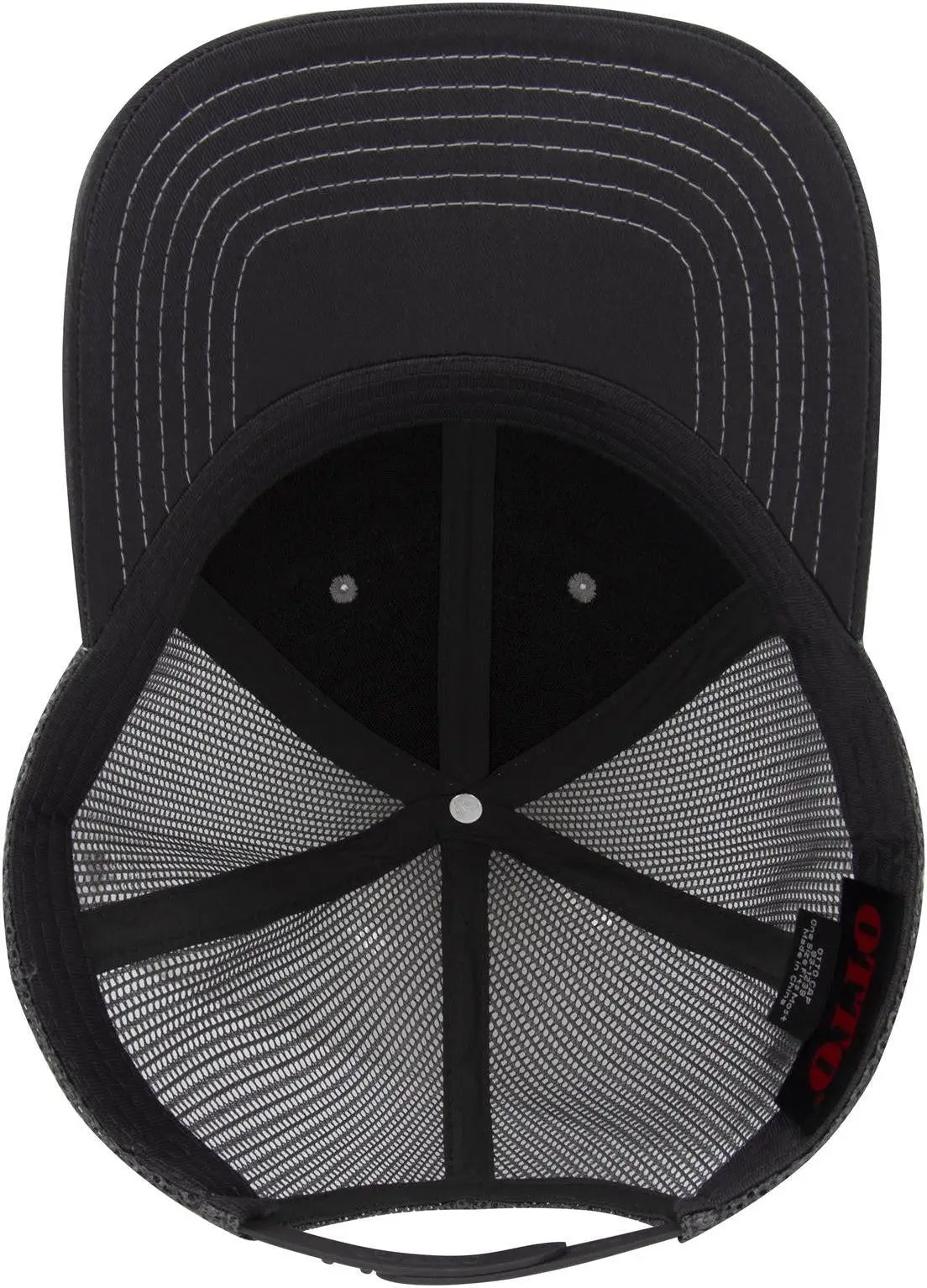 Otto 83-1239 6 Panel Low Profile Mesh Back Trucker Cap - Ch Gry/ht Gry/ch Gry - 1/2’’ - 7 5/8’’