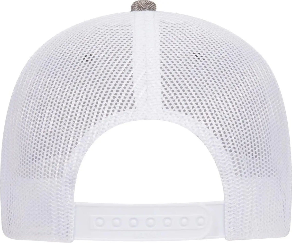 Otto 83-1239 6 Panel Low Profile Mesh Back Trucker Cap - Ch.gry/wht - 1/2’’ - 7 5/8’’