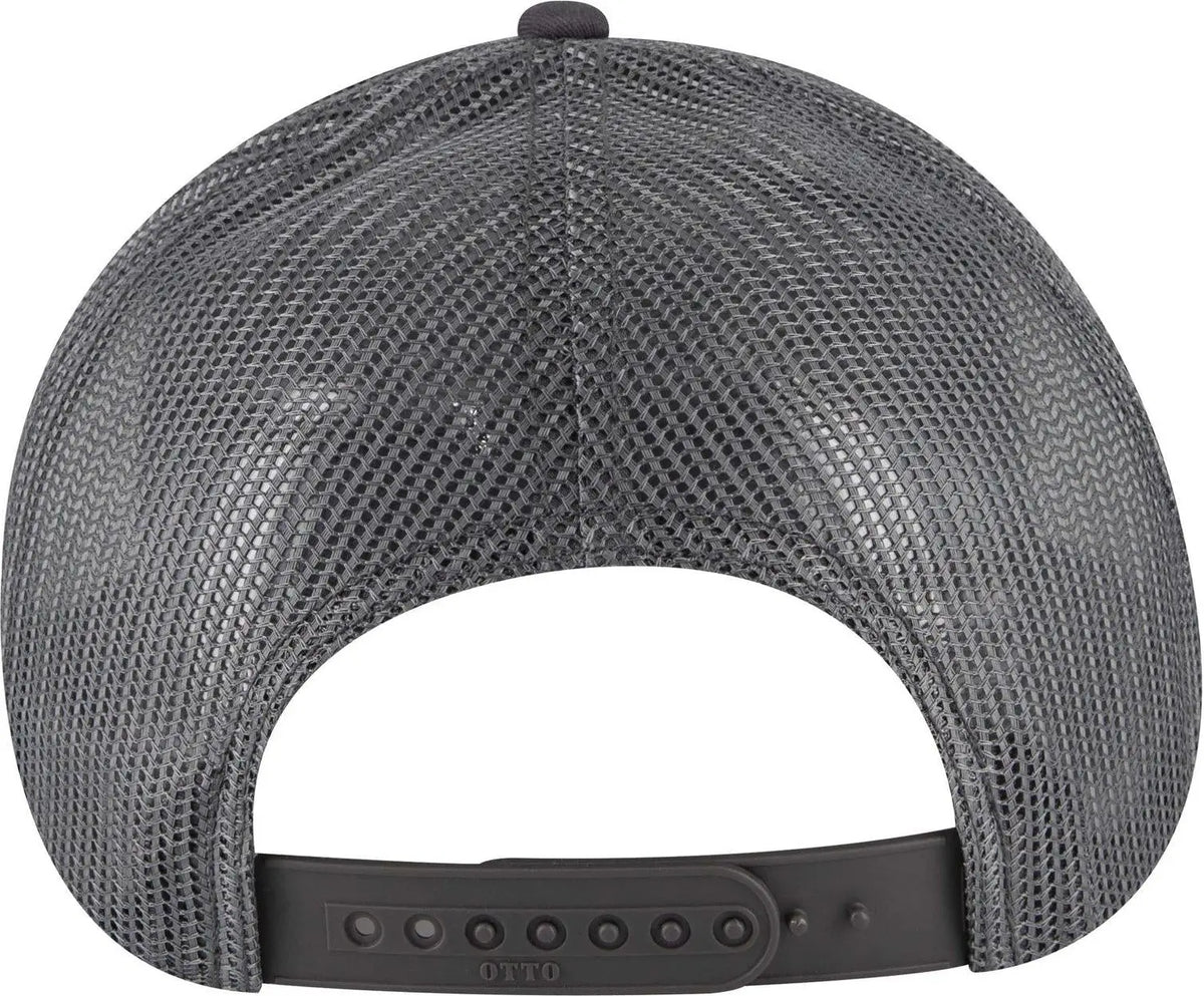 Otto 83-1239 6 Panel Low Profile Mesh Back Trucker Cap - Char. Gray - 1/2’’ - 7 5/8’’