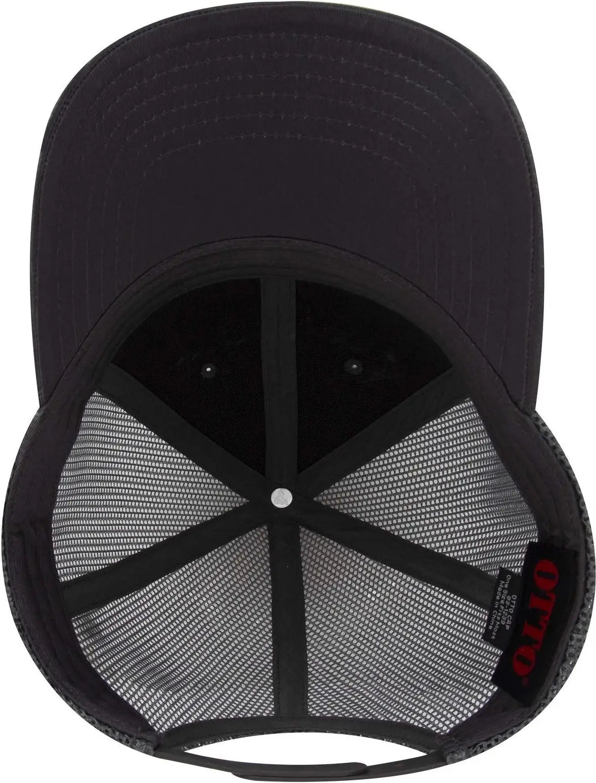 Otto 83-1239 6 Panel Low Profile Mesh Back Trucker Cap - Char. Gray - 1/2’’ - 7 5/8’’
