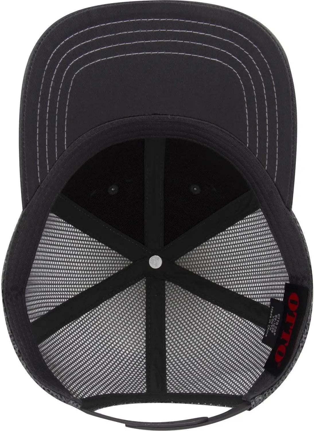 Otto 83-1239 6 Panel Low Profile Mesh Back Trucker Cap - Char. Gray