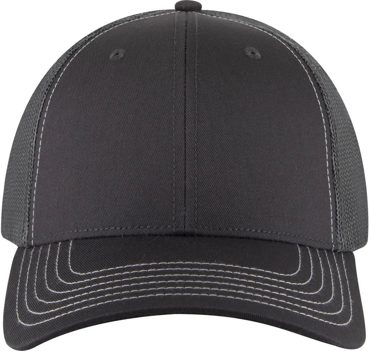Otto 83-1239 6 Panel Low Profile Mesh Back Trucker Cap - Char. Gray