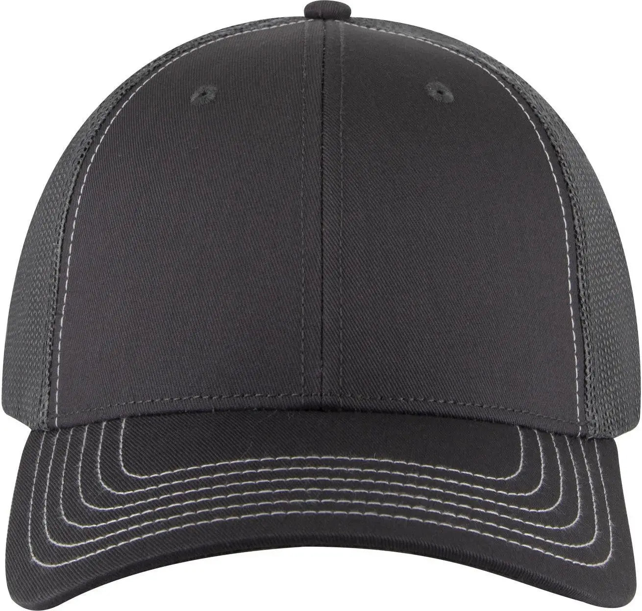 Otto 83-1239 6 Panel Low Profile Mesh Back Trucker Cap - Char. Gray
