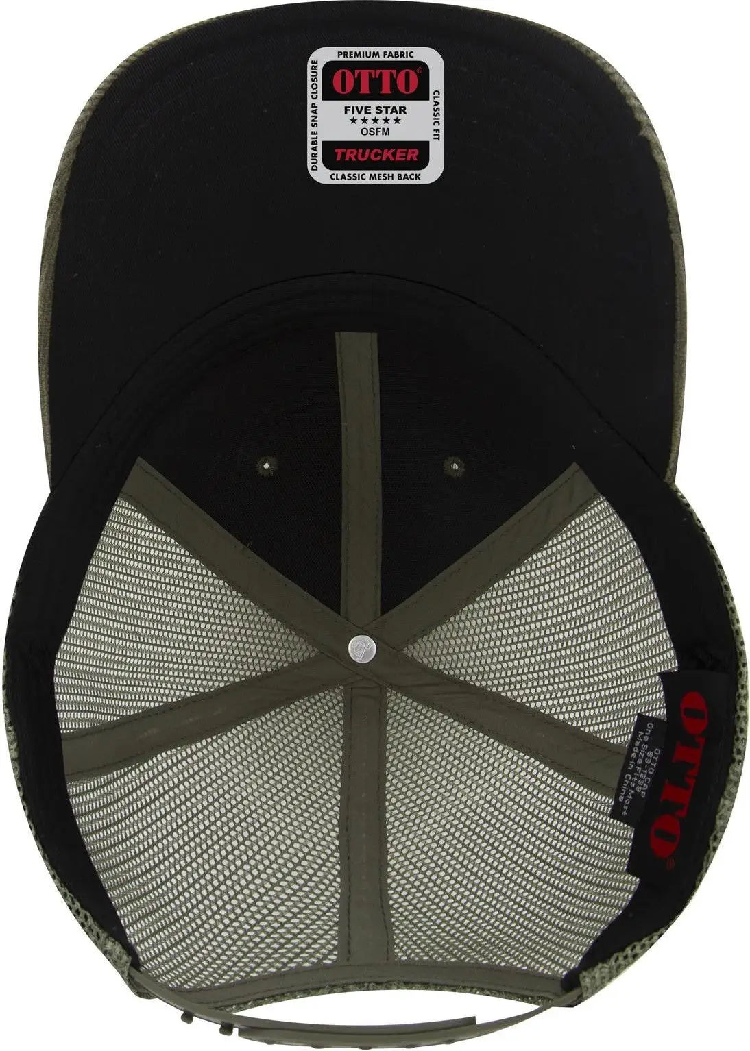 Otto 83-1239 6 Panel Low Profile Mesh Back Trucker Cap - Dk Ol Grn - 1/2’’ - 7 5/8’’