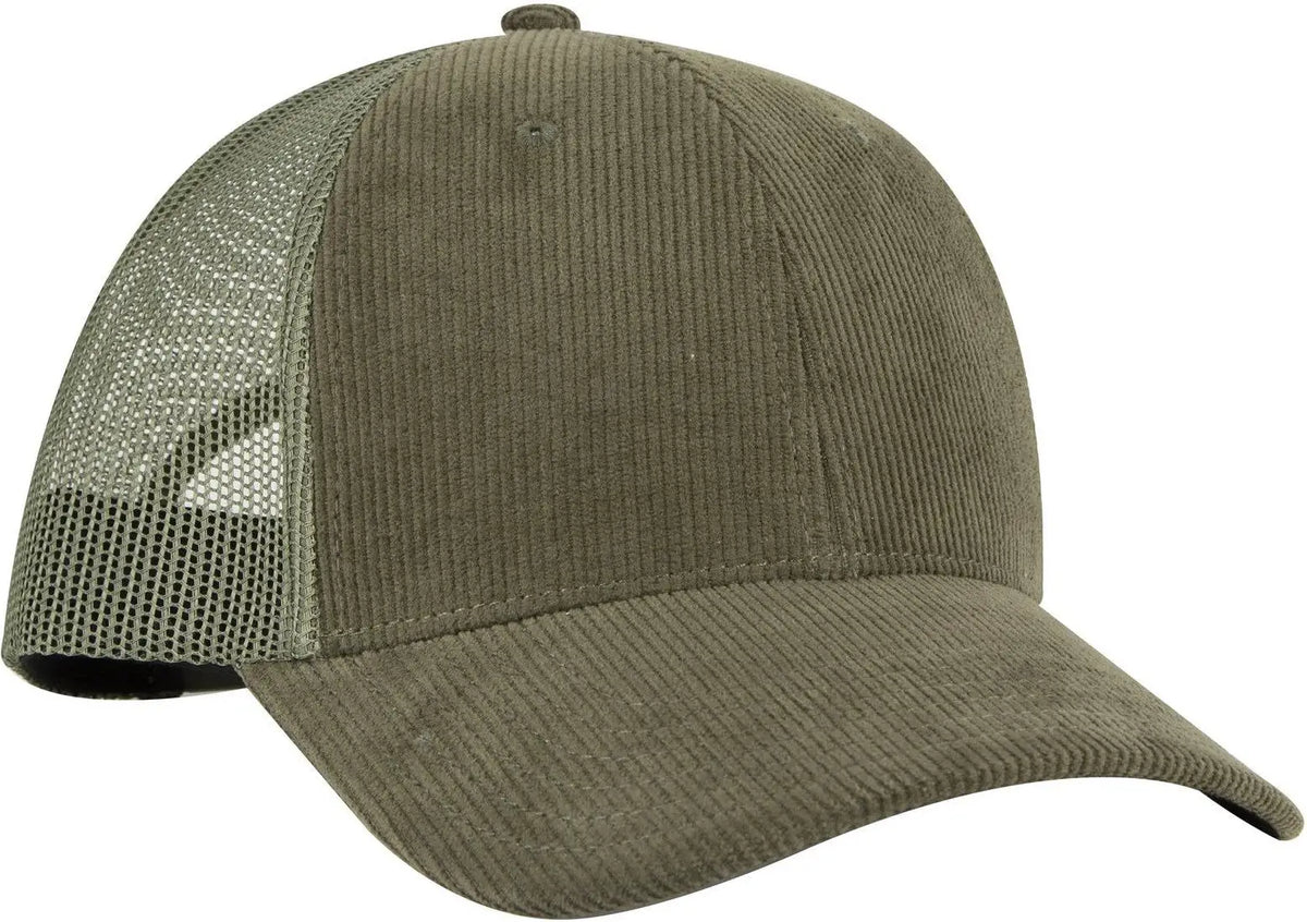 Otto 83-1239 6 Panel Low Profile Mesh Back Trucker Cap - Dk Ol Grn - 1/2’’ - 7 5/8’’