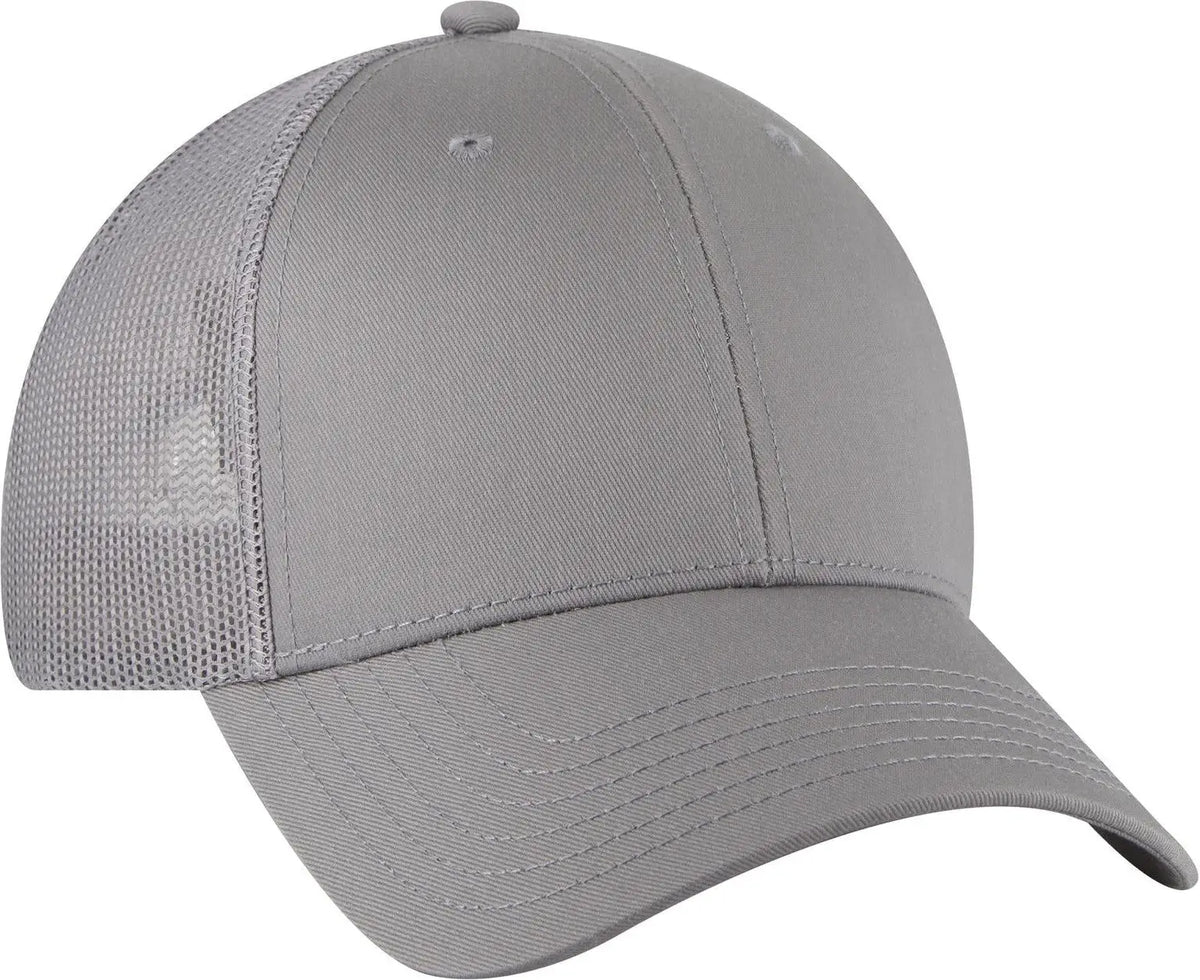 Otto 83-1239 6 Panel Low Profile Mesh Back Trucker Cap - Gray - 1/2’’ - 7 5/8’’