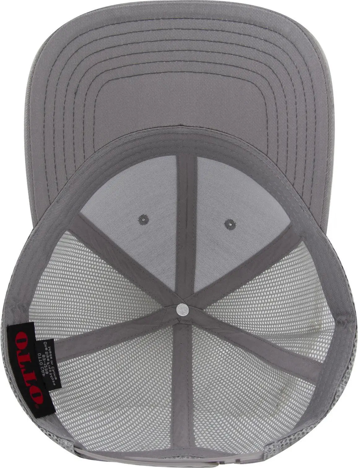 Otto 83-1239 6 Panel Low Profile Mesh Back Trucker Cap - Gray - 1/2’’ - 7 5/8’’