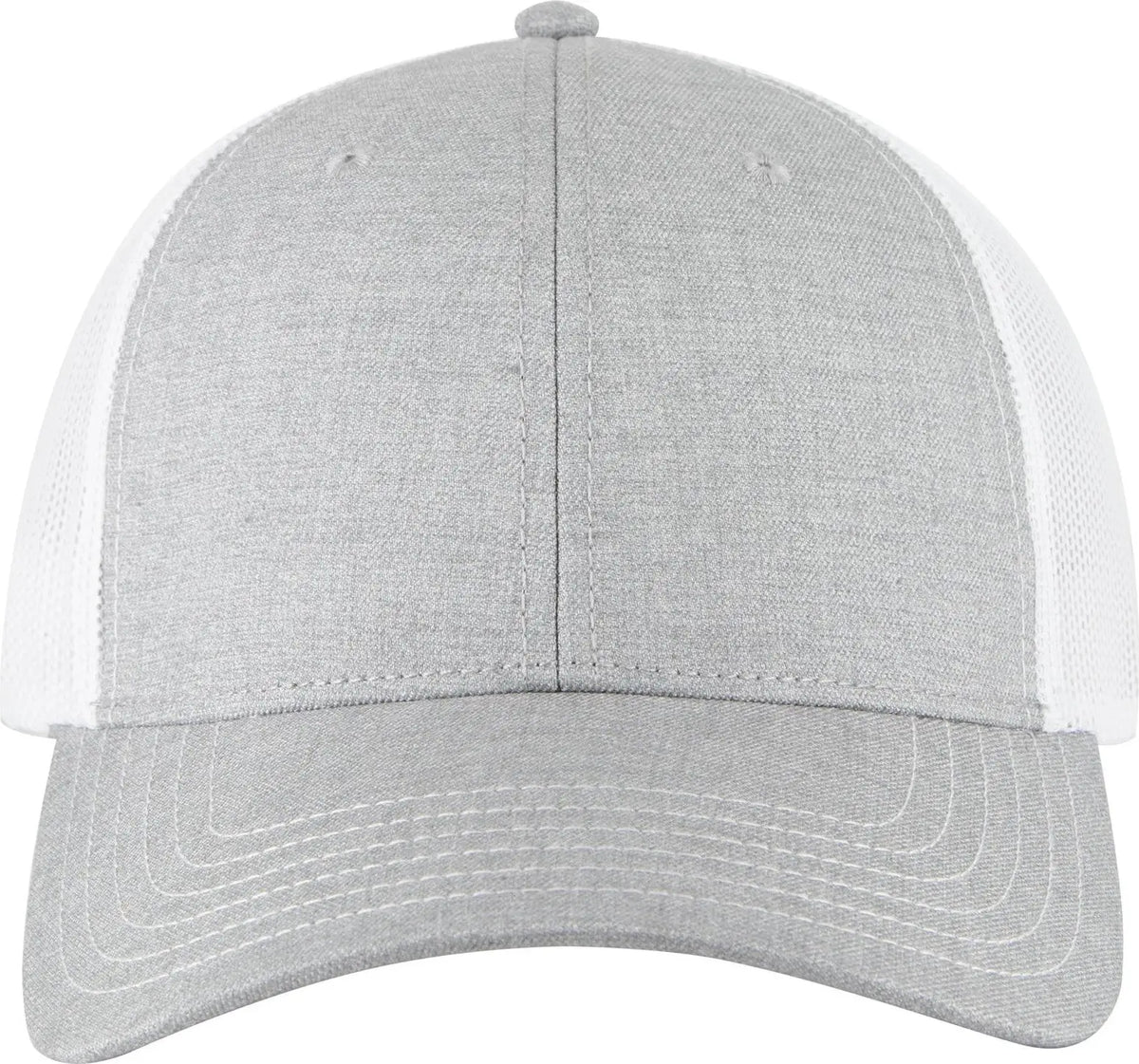 Otto 83-1239 6 Panel Low Profile Mesh Back Trucker Cap - Ht Gry/ht Gry/wht - 1/2’’ - 7 5/8’’
