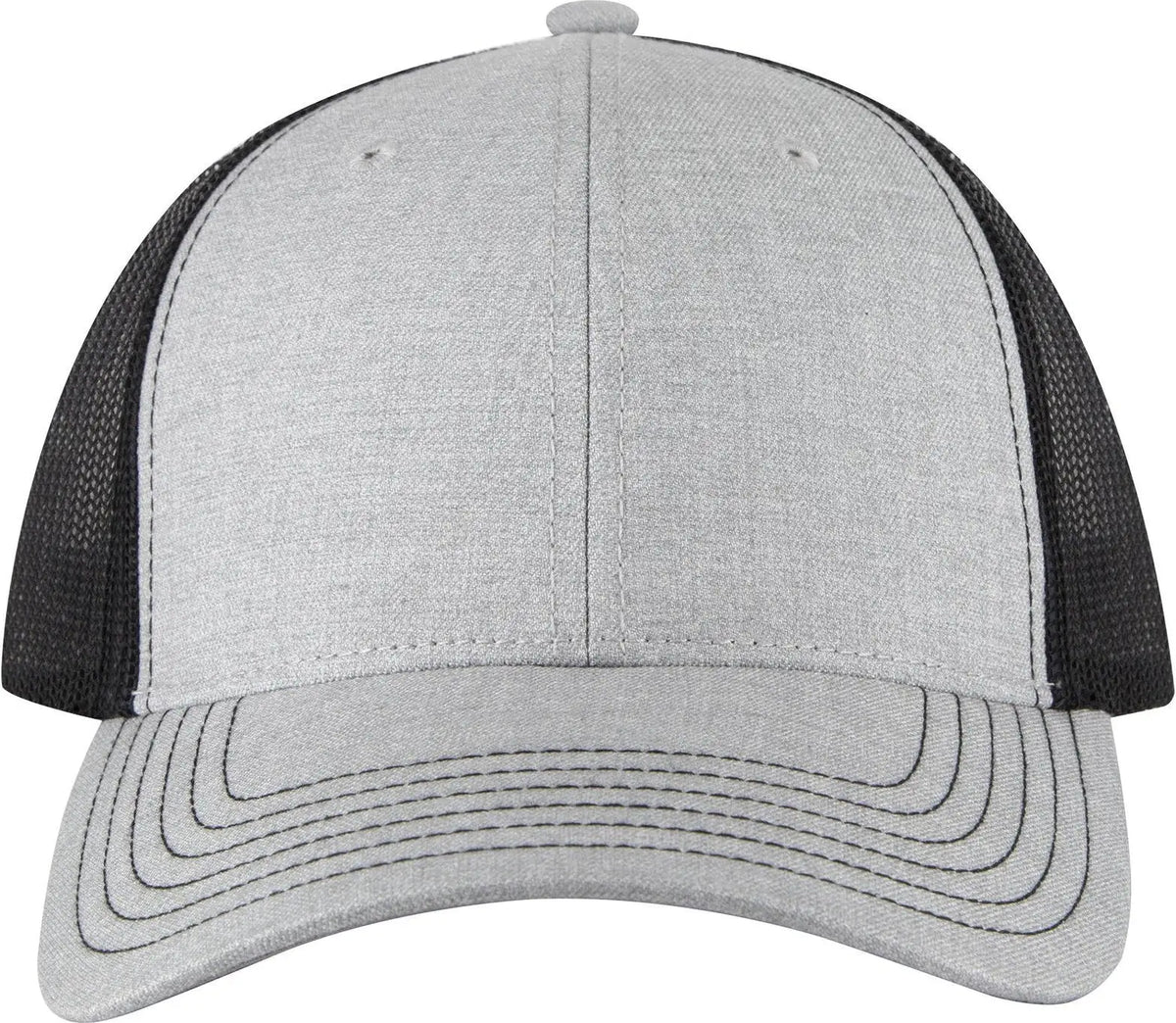 Otto 83-1239 6 Panel Low Profile Mesh Back Trucker Cap - Ht Gry/ht Gry/blk - 1/2’’ - 7 5/8’’