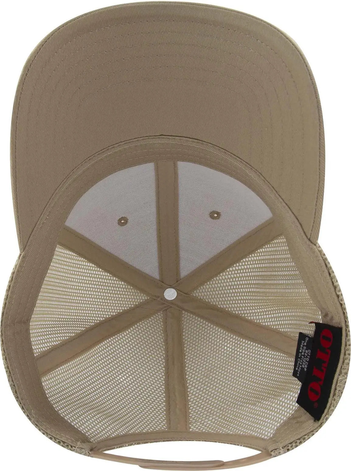 Otto 83-1239 6 Panel Low Profile Mesh Back Trucker Cap - Khk - 1/2’’ - 7 5/8’’