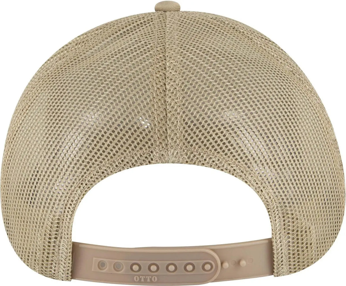 Otto 83-1239 6 Panel Low Profile Mesh Back Trucker Cap - Khk - 1/2’’ - 7 5/8’’