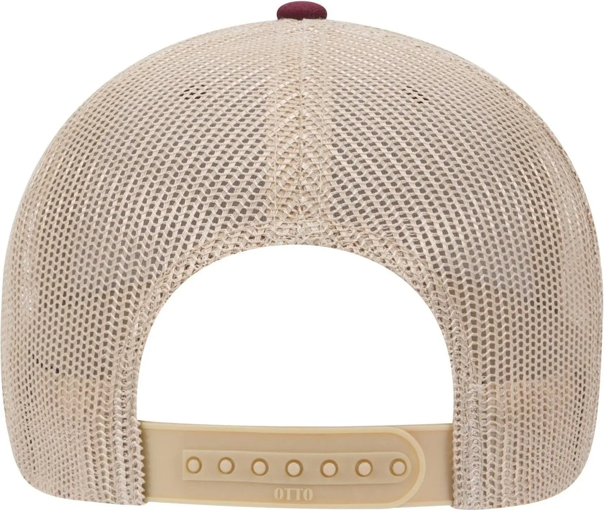 Otto 83-1239 6 Panel Low Profile Mesh Back Trucker Cap - Marn/marn/kha - 1/2’’ - 7 5/8’’