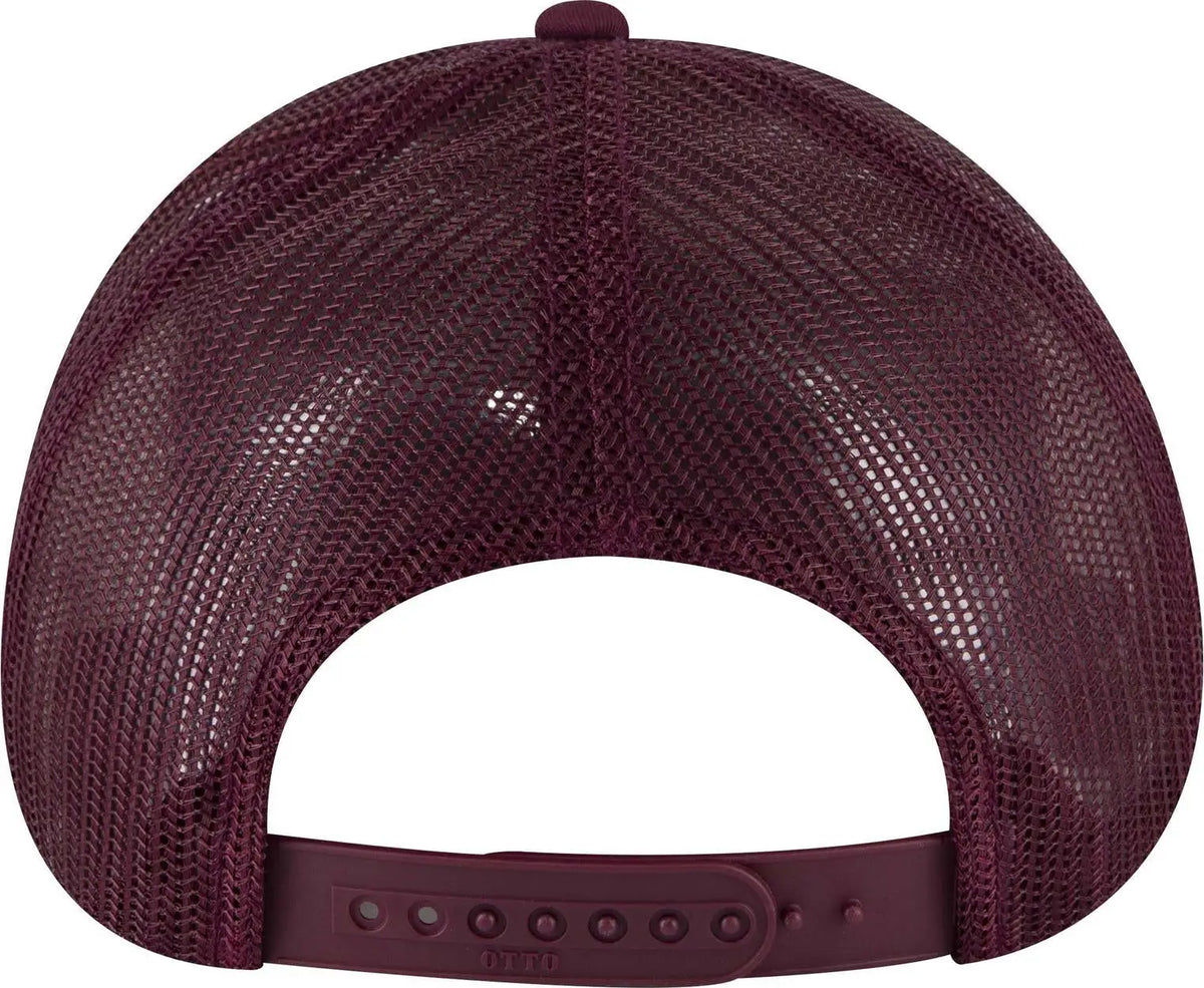 Otto 83-1239 6 Panel Low Profile Mesh Back Trucker Cap - Maroon - 1/2’’ - 7 5/8’’
