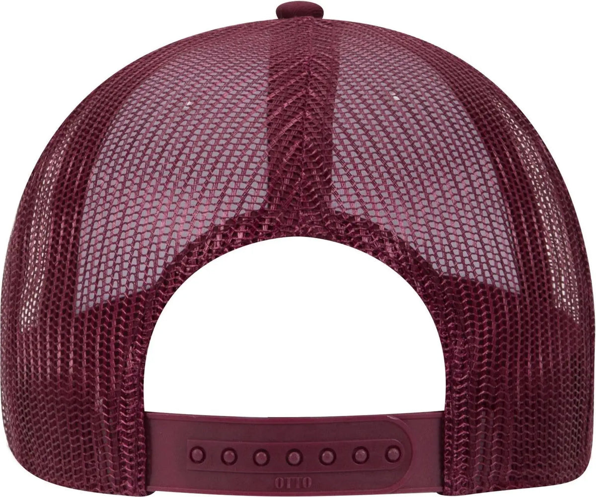 Otto 83-1239 6 Panel Low Profile Mesh Back Trucker Cap - Mrn/wht/mrn - 1/2’’ - 7 5/8’’