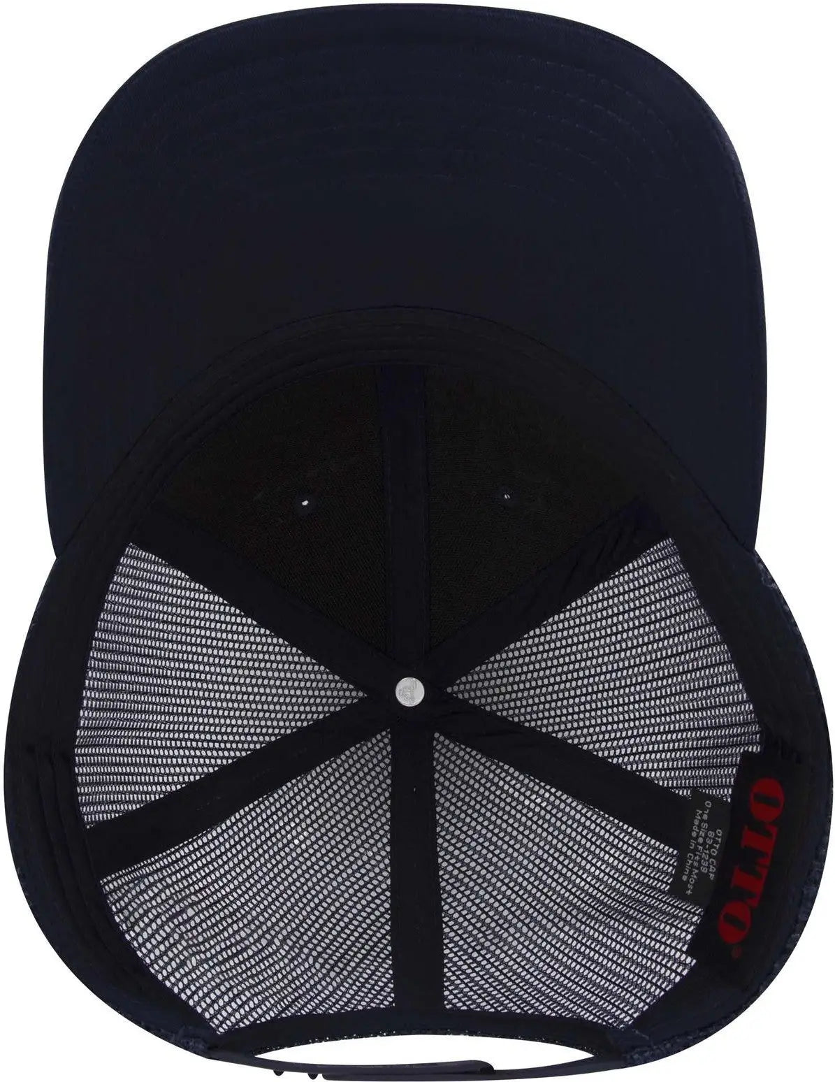 Otto 83-1239 6 Panel Low Profile Mesh Back Trucker Cap - Navy - 1/2’’ - 7 5/8’’