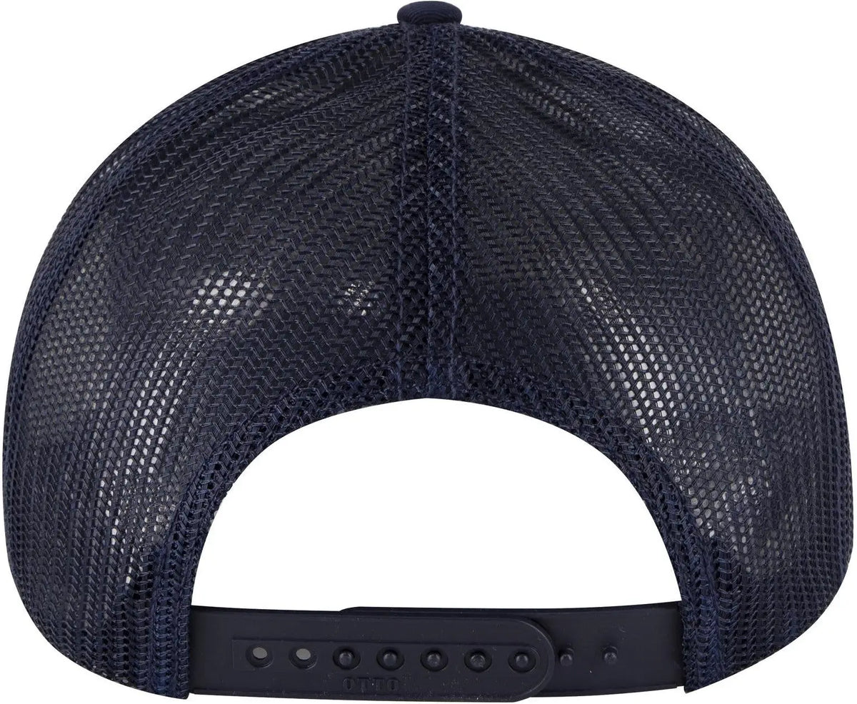 Otto 83-1239 6 Panel Low Profile Mesh Back Trucker Cap - Navy - 1/2’’ - 7 5/8’’