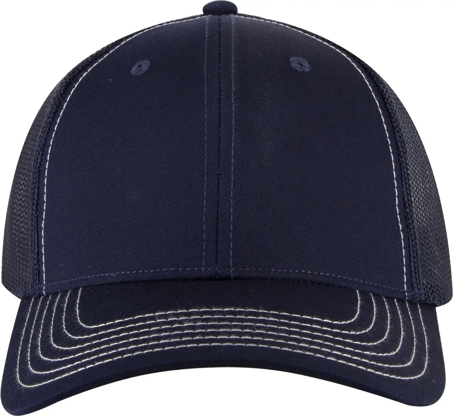 Otto 83-1239 6 Panel Low Profile Mesh Back Trucker Cap - Navy - 1/2’’ - 7 5/8’’