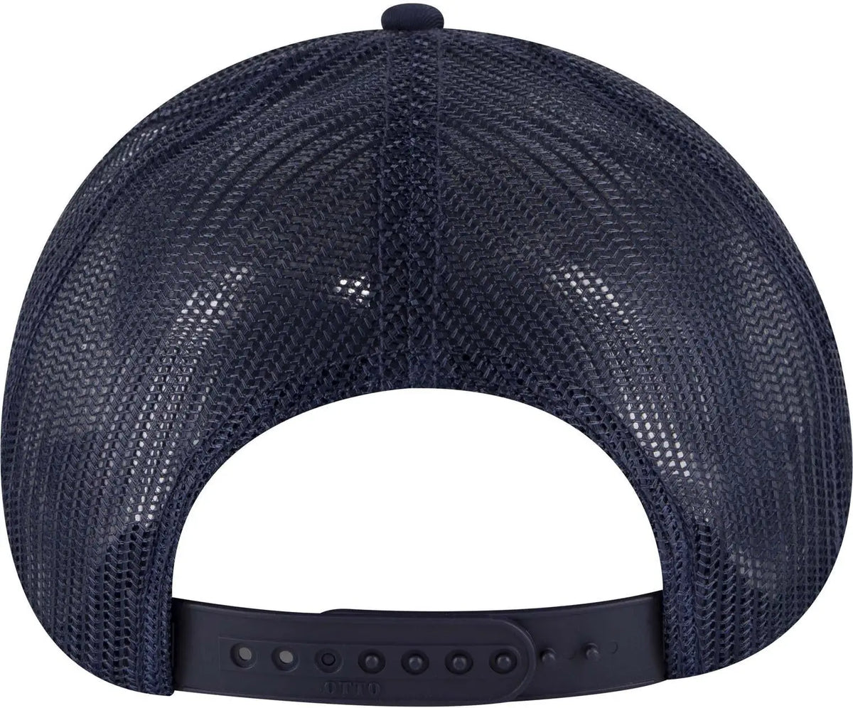 Otto 83-1239 6 Panel Low Profile Mesh Back Trucker Cap - Navy - 1/2’’ - 7 5/8’’