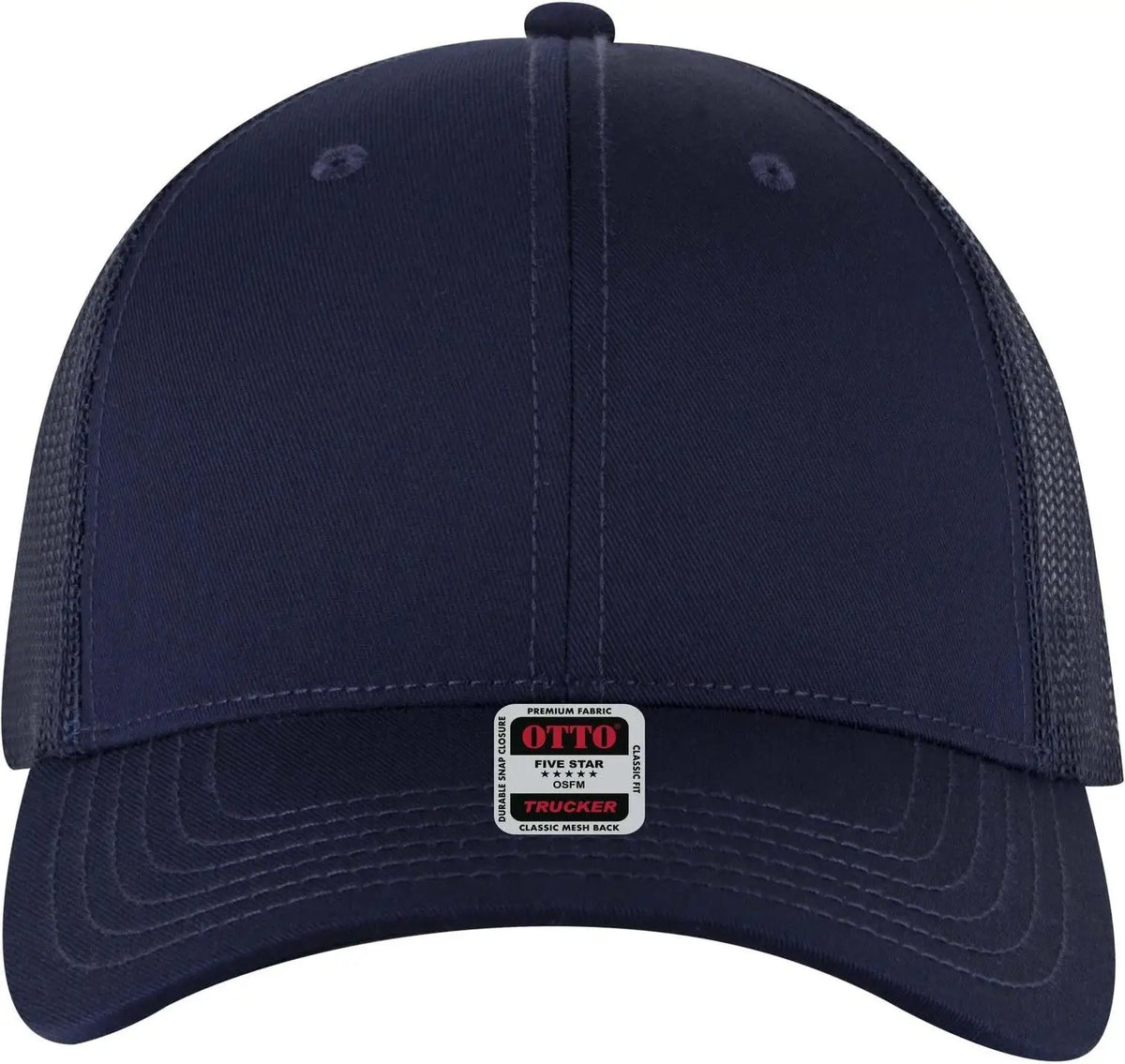 Otto 83-1239 6 Panel Low Profile Mesh Back Trucker Cap - Navy