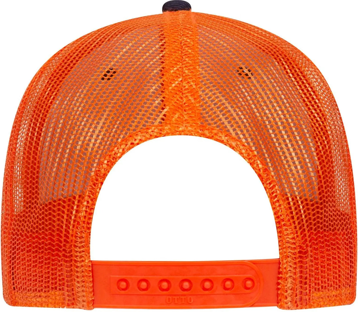 Otto 83-1239 6 Panel Low Profile Mesh Back Trucker Cap - Nvy/nvy/org - 1/2’’ - 7 5/8’’