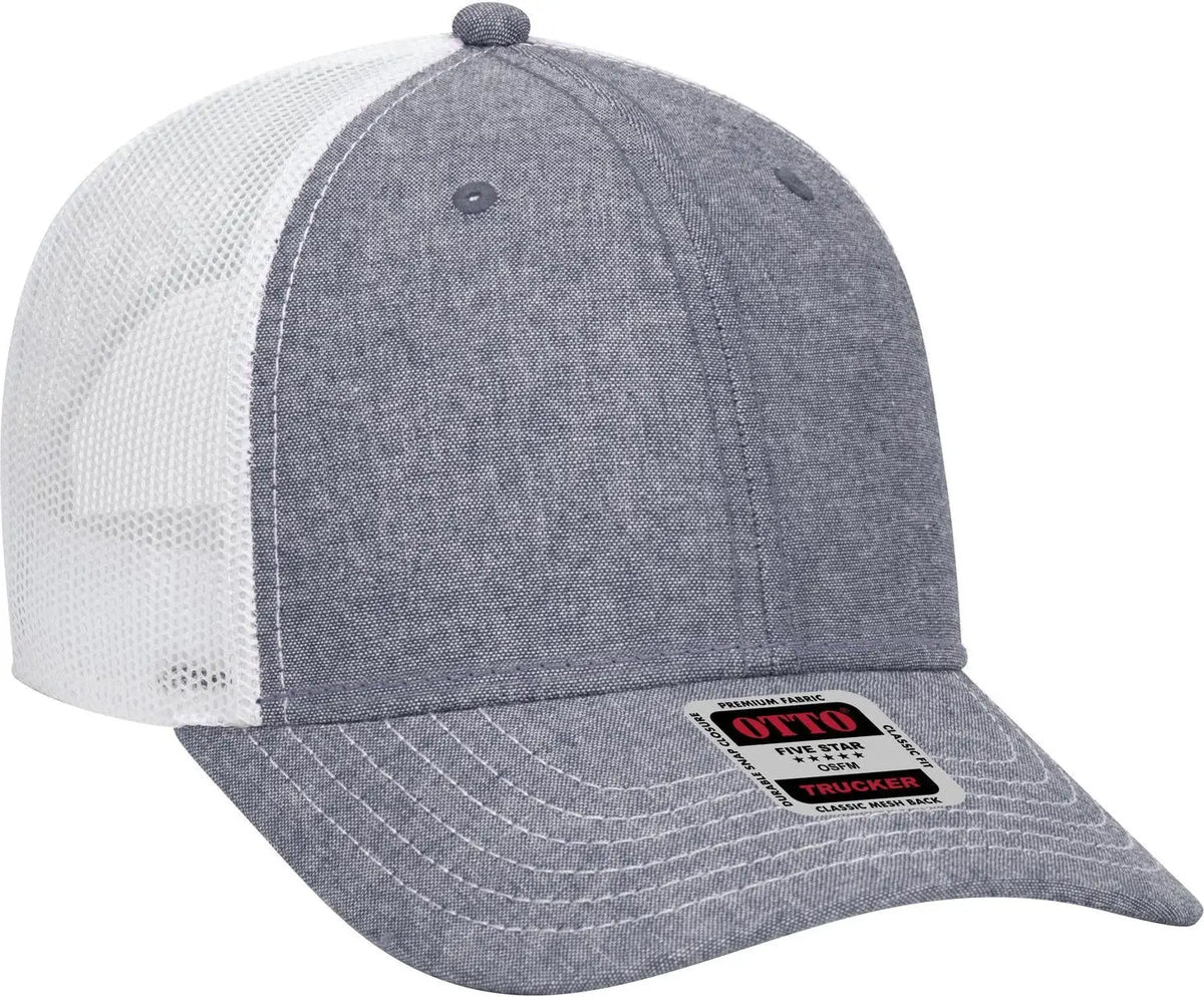 Otto 83-1239 6 Panel Low Profile Mesh Back Trucker Cap - Nvy/wht - 1/2’’ - 7 5/8’’