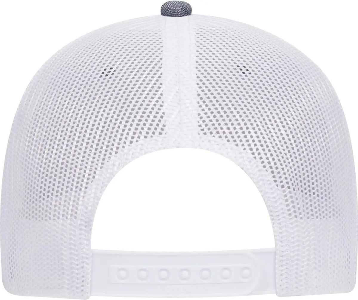 Otto 83-1239 6 Panel Low Profile Mesh Back Trucker Cap - Nvy/wht - 1/2’’ - 7 5/8’’