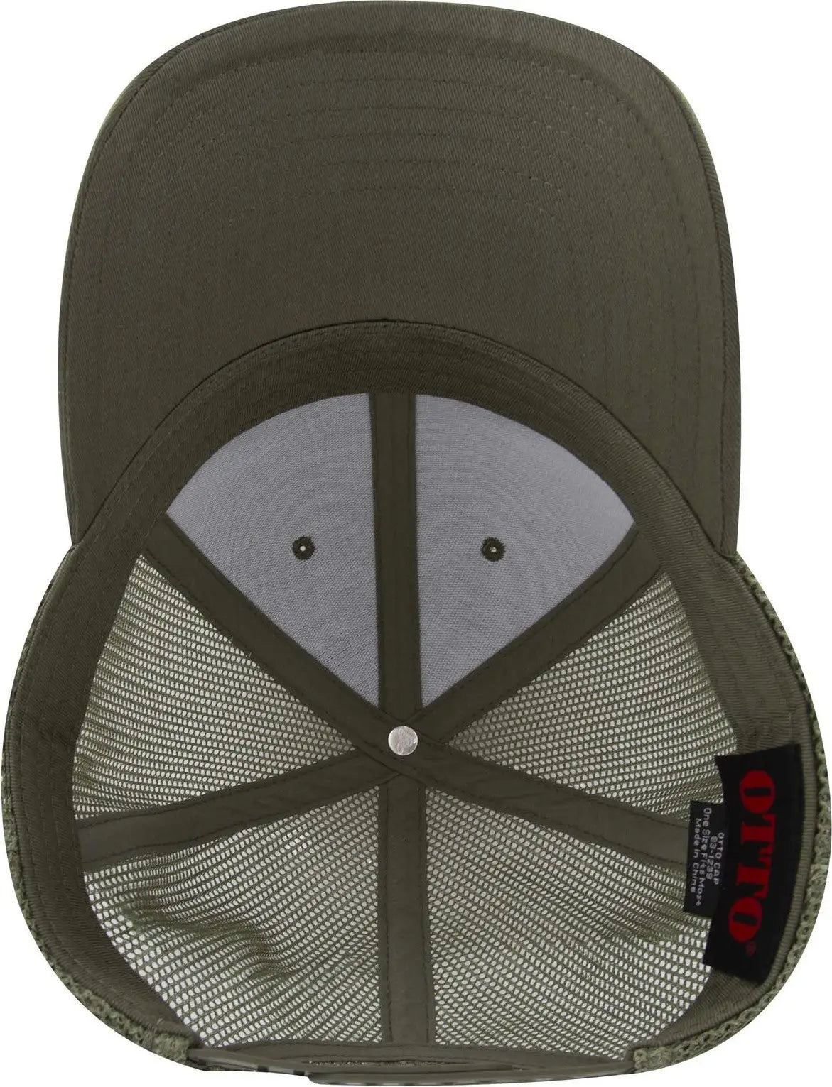 Otto 83-1239 6 Panel Low Profile Mesh Back Trucker Cap - Ol. Green - 1/2’’ - 7 5/8’’