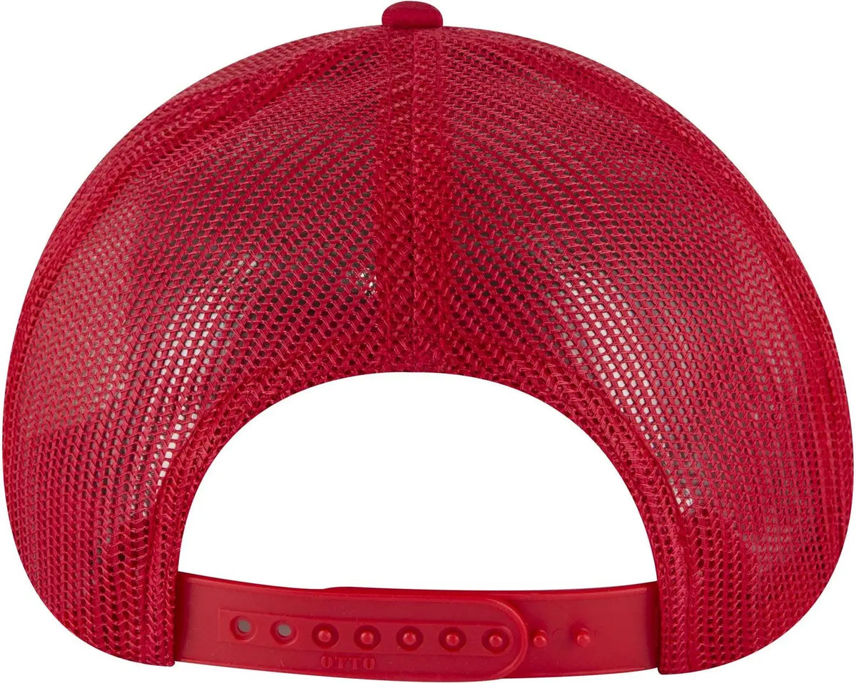 Otto 83-1239 6 Panel Low Profile Mesh Back Trucker Cap - Red - 1/2’’ - 7 5/8’’
