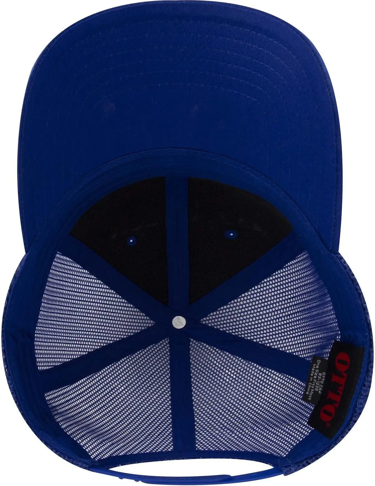 Otto 83-1239 6 Panel Low Profile Mesh Back Trucker Cap - Royal - 1/2’’ - 7 5/8’’
