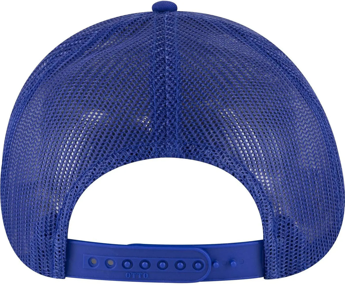 Otto 83-1239 6 Panel Low Profile Mesh Back Trucker Cap - Royal - 1/2’’ - 7 5/8’’