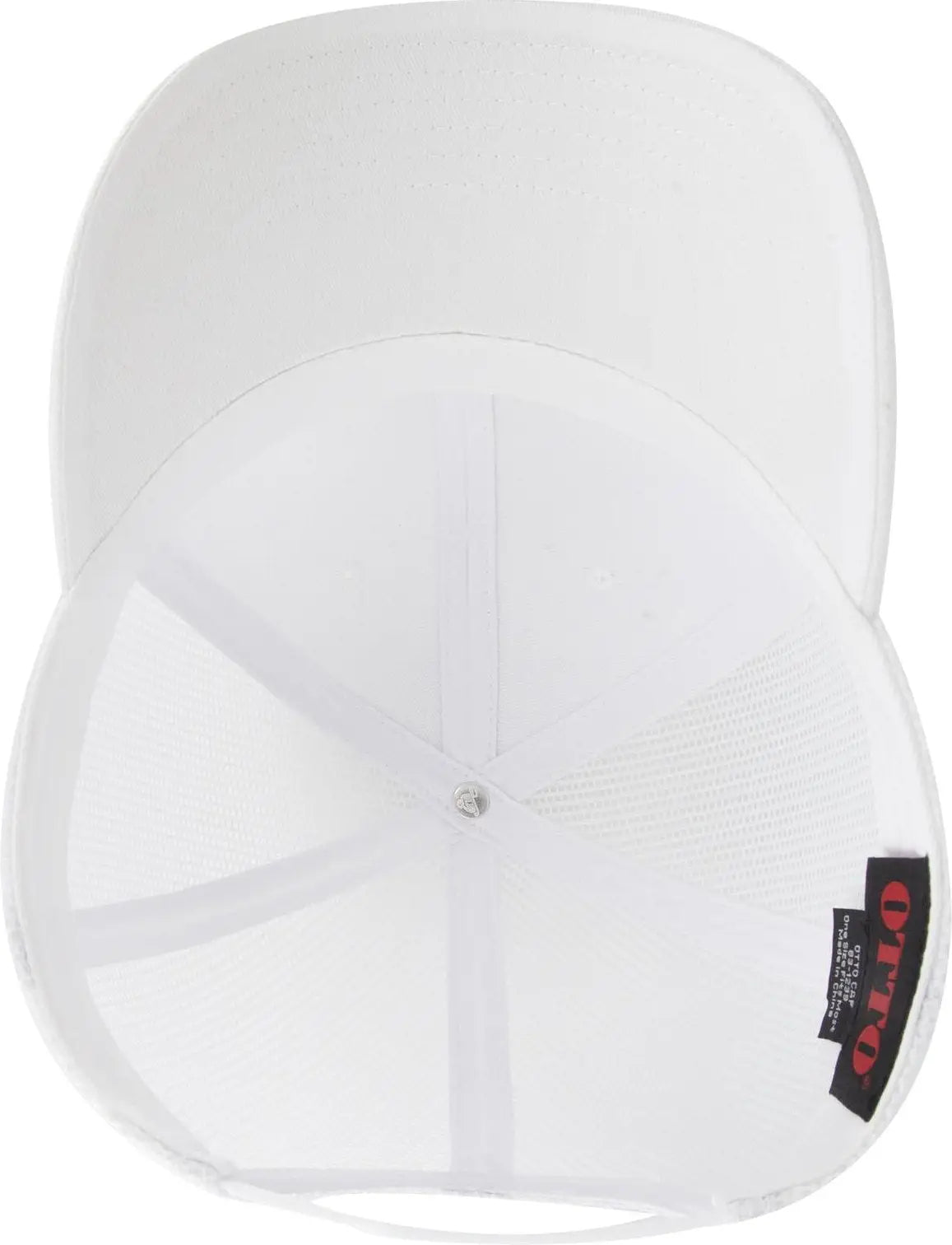 Otto 83-1239 6 Panel Low Profile Mesh Back Trucker Cap - White