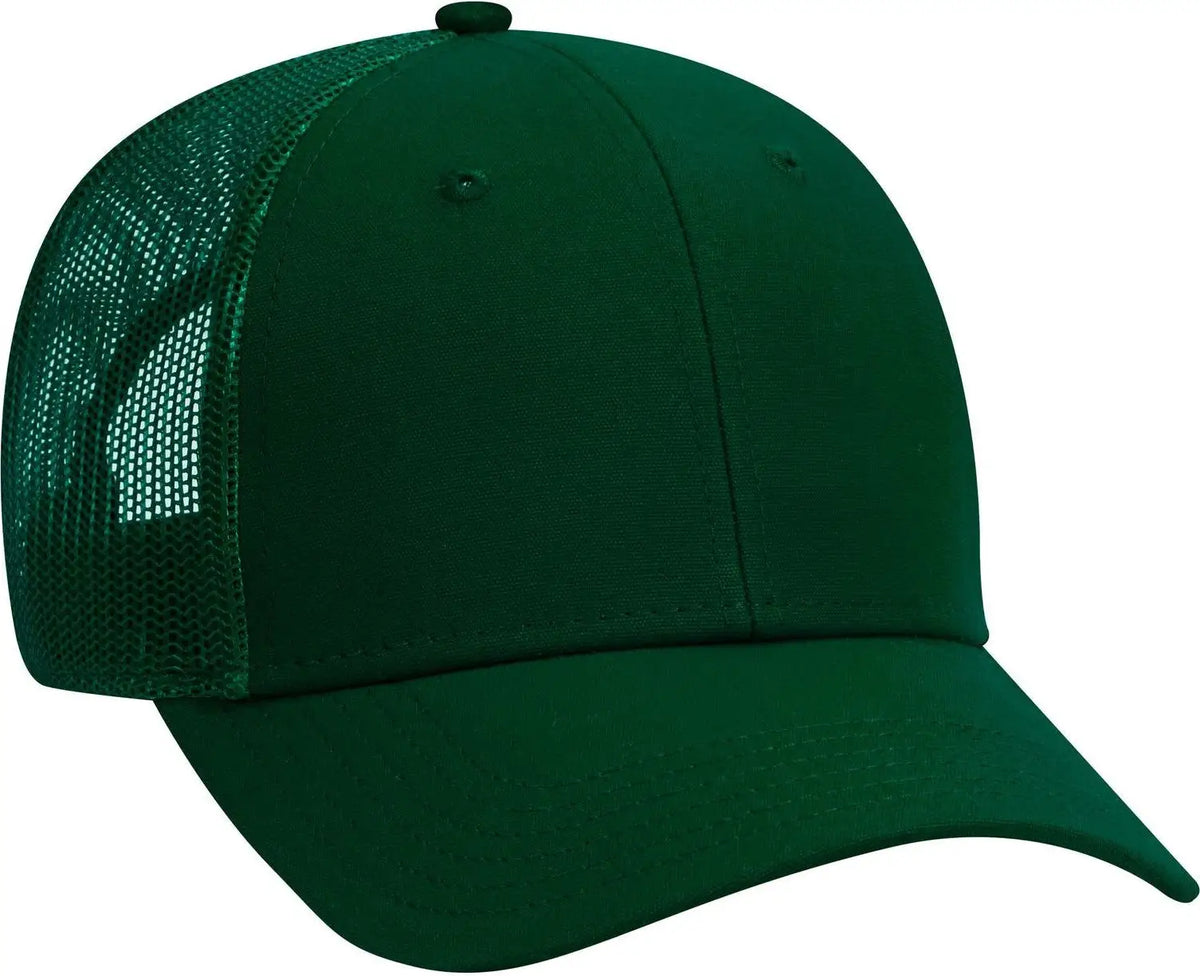 Otto 83-1273 6 Panel Low Profile Mesh Back Trucker Cap - Dk. Green - 1/2’’ - 7 5/8’’