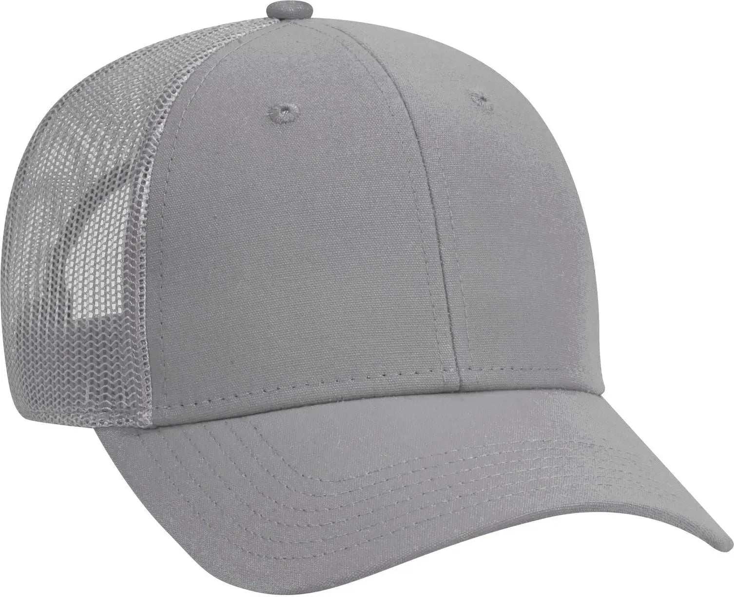 Otto 83-1273 6 Panel Low Profile Mesh Back Trucker Cap - Gray - 1/2’’ - 7 5/8’’