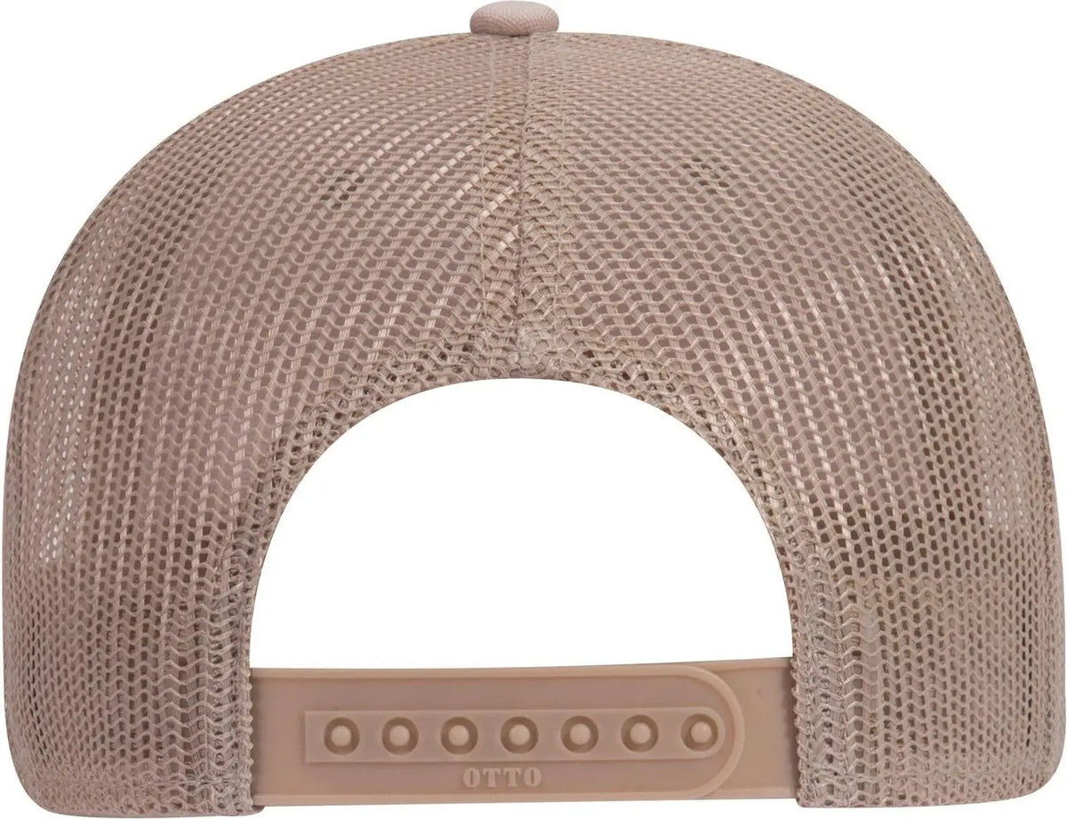Otto 83-1273 6 Panel Low Profile Mesh Back Trucker Cap - Khaki