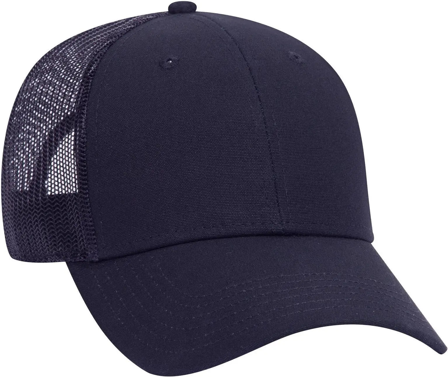 Otto 83-1273 6 Panel Low Profile Mesh Back Trucker Cap - Navy - 1/2’’ - 7 5/8’’