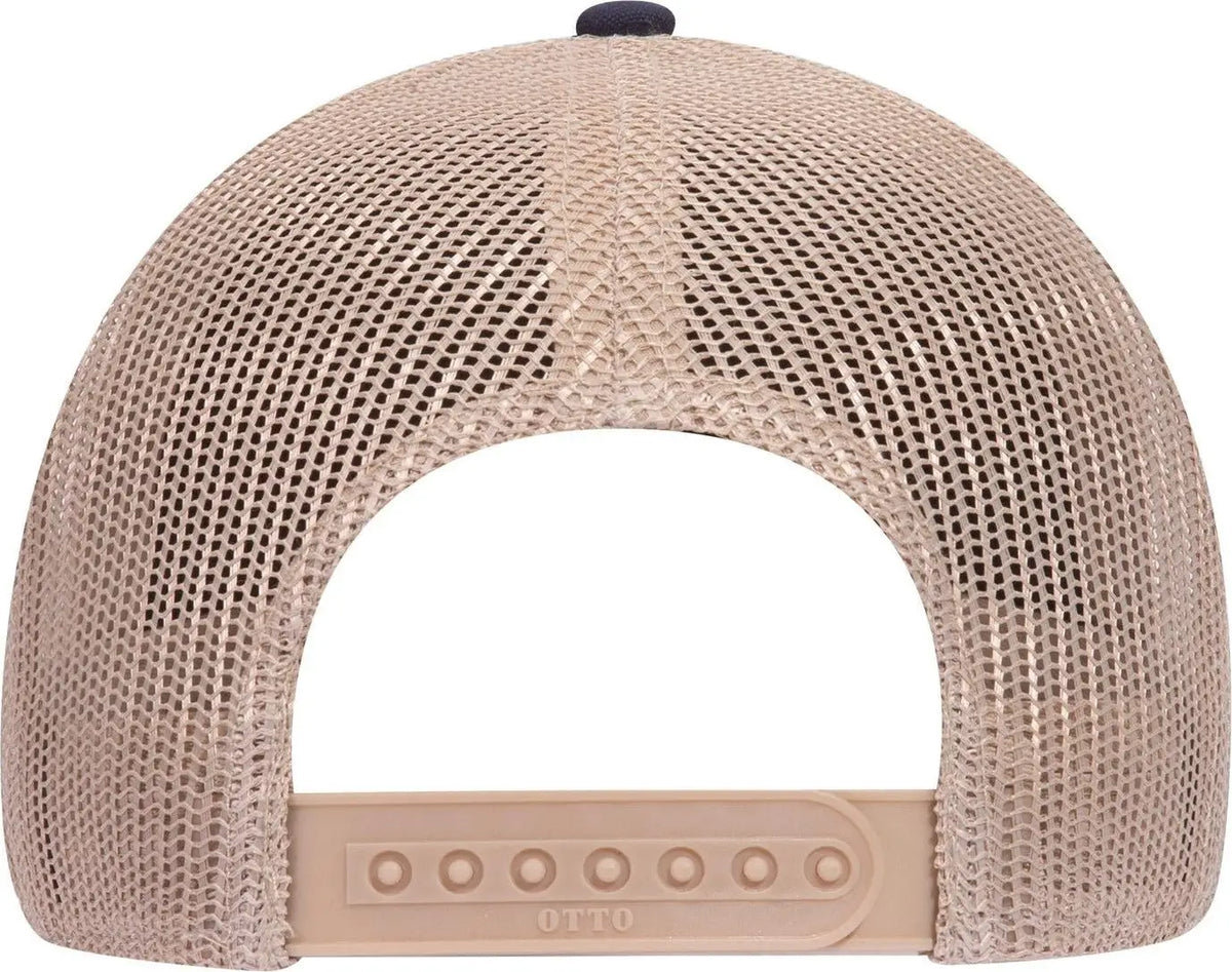 Otto 83-1273 6 Panel Low Profile Mesh Back Trucker Cap - Nvy/nvy/kha - 1/2’’ - 7 5/8’’