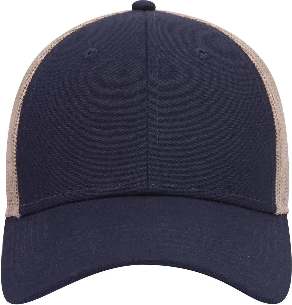 Otto 83-1273 6 Panel Low Profile Mesh Back Trucker Cap - Nvy/nvy/kha - 1/2’’ - 7 5/8’’