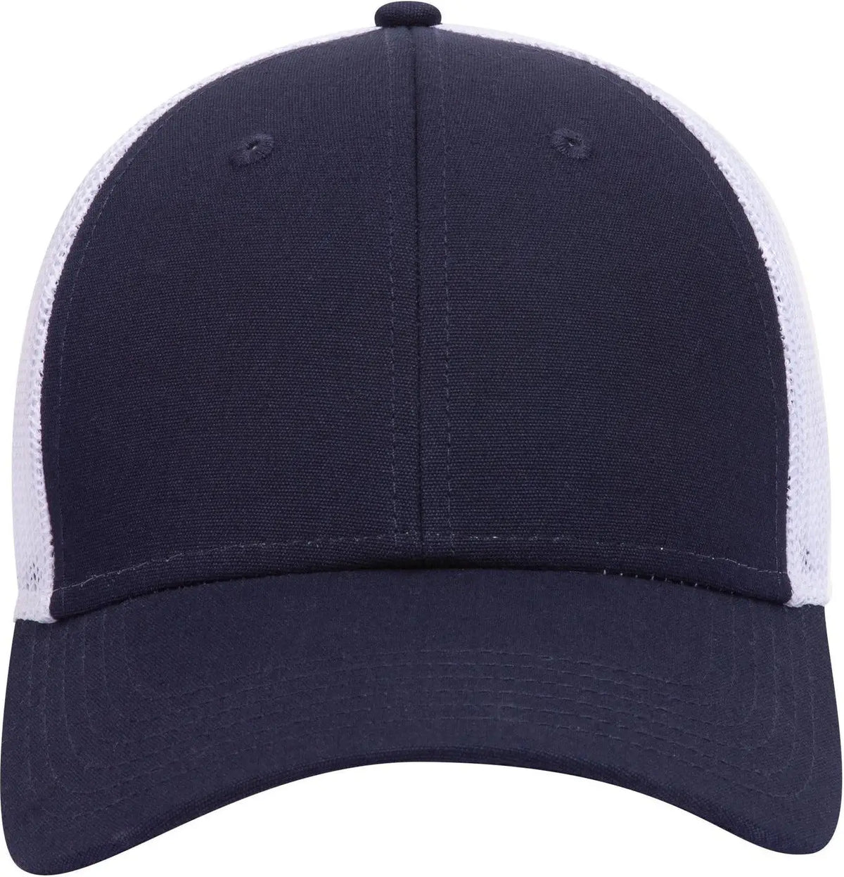 Otto 83-1273 6 Panel Low Profile Mesh Back Trucker Cap - Nvy/nvy/wht - 1/2’’ - 7 5/8’’