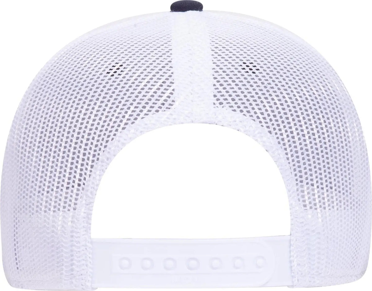 Otto 83-1273 6 Panel Low Profile Mesh Back Trucker Cap - Nvy/nvy/wht - 1/2’’ - 7 5/8’’