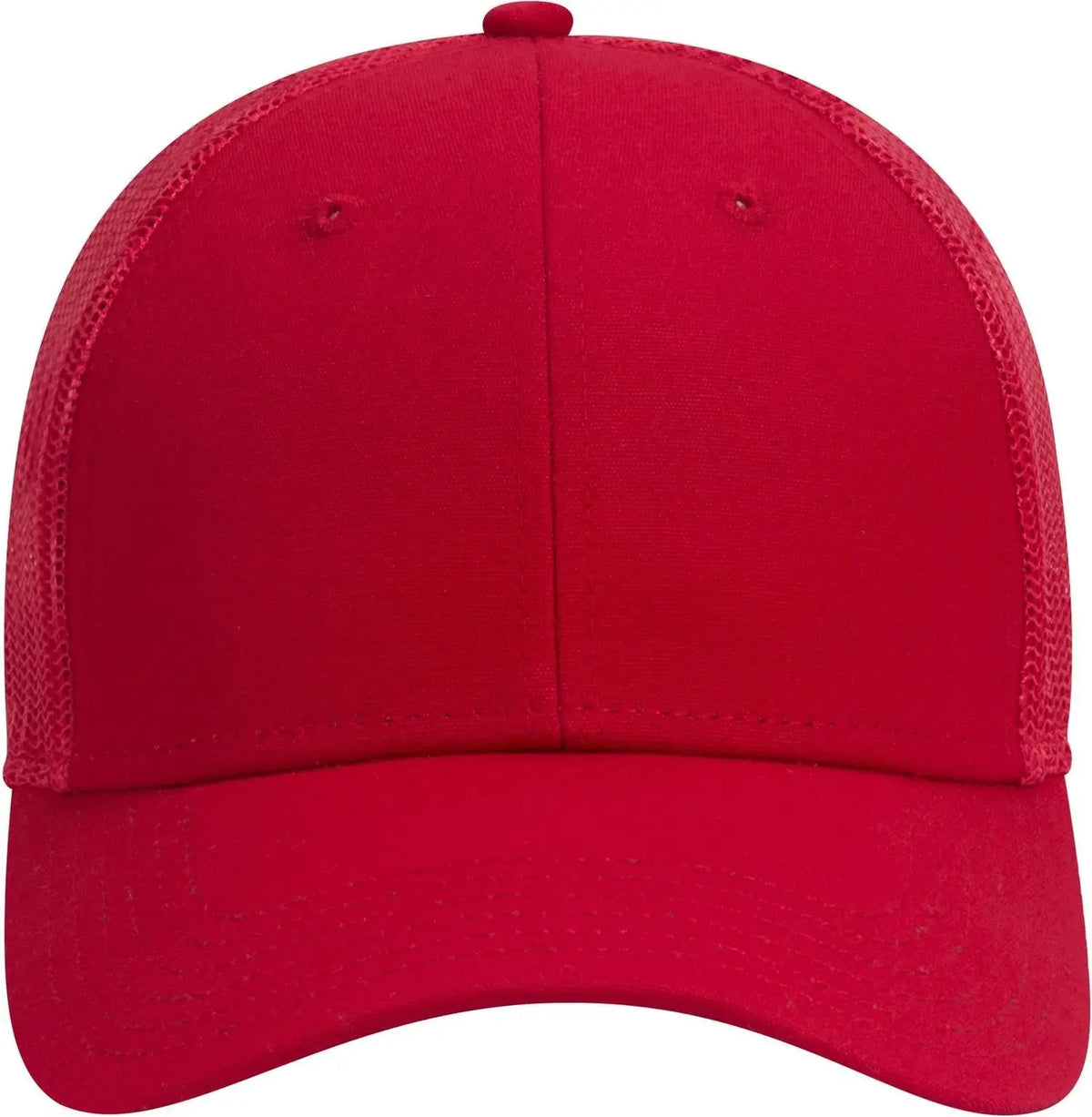 Otto 83-1273 6 Panel Low Profile Mesh Back Trucker Cap - Red - 1/2’’ - 7 5/8’’